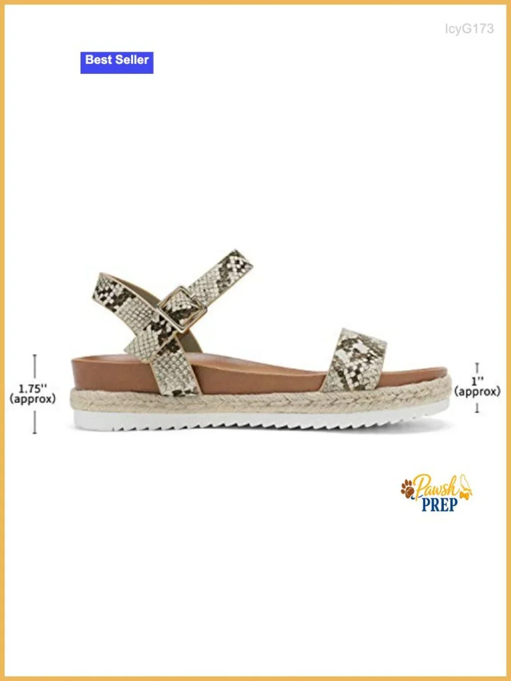 Open Toe Ankle Strap Espadrille Platform Wedge Sandals - Faux Leather